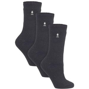 HEAT HOLDERS - 3-pack multipack dames winter extra warme thermische sokken, grijs (houtskool), 37-42 EU