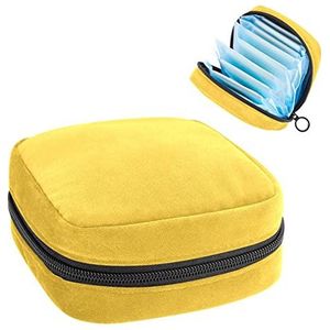 Periode Pouch Draagbare Tampon Opbergtas,Tampon Houder voor Portemonnee Vrouwelijke Product Organizer,Pure Gember Kleur, Meerkleurig, 4.7x6.6x6.6 in/12x17x17 cm