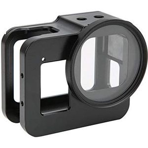 Behuizing van aluminiumlegering voor GoPro Hero 8 zwart, behuizing beschermkooi met 52 mm UV-filter voor GOPRO Hero 8 sportcamera