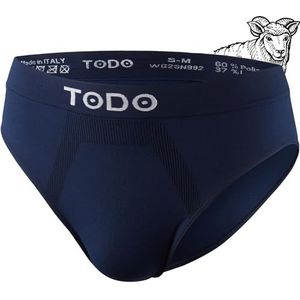 TODO 37% Merino onderbroek heren - krast niet. Elastische sportslip heren merinowol. Ademend ondergoed Merino (Gr. S-3XL), 1 x marineblauw, L-XL