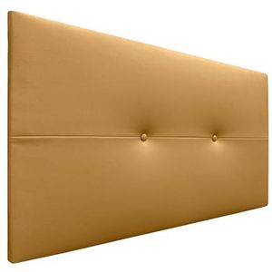 Hoofdbord van kunstleer of Aqualine Pro-stof, gestoffeerd, luxe bed, goud, kunstleer, 95 cm (70/80/90 cm bedden)