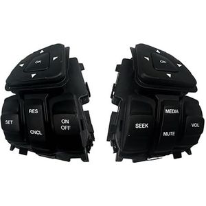 TKDCKF /Fit voor Ford Edge 2011-2015 Explorer 2011-2018 BT4T-9E740-AFW Stuurwiel Cruise Speed Radio Control Multifunctionele Knop (1 paar)