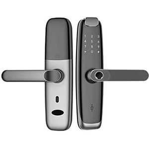 Smart Lock, Biometrisch vingerafdruk deurslot BT TTlock APP Smart Digital IC Card Electronic Home Security Keyless Entry Access,voor Slaapkamer Hotel Kantoor Appartement(22x225 R)