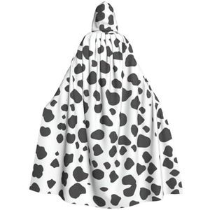 Bxzpzplj Koe Print Hooded Mantel Lange Voor Carnaval Cosplay Kostuums 185cm, Carnaval Fancy Dress Cosplay