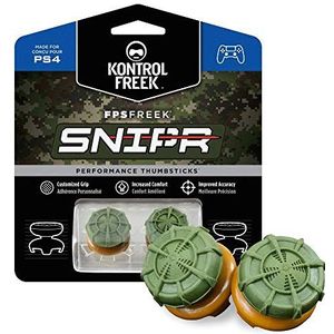 KontrolFreek FPS Freek Snipr voor PlayStation 4 (PS4) en PlayStation 5 (PS5) | Performance Thumbsticks | 2 High-Rise Convex (Domed) | Groen