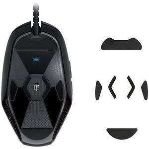 kwmobile muis voeten sticker compatibel met Logitech G303 / G302 - Computermuis glijder - Stickers in zwart
