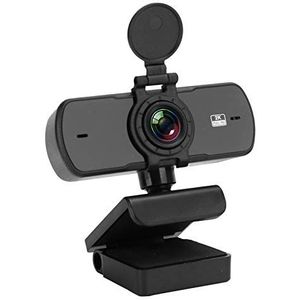 Webcam met microfoon, plug-and-play ruisonderdrukking HD-computercamera met brede kijkhoek, high-definition 2K 1440P voor live-uitzendingen(pc-05)