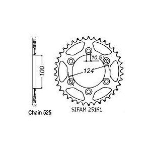 Kroon staal Ducati – 525-39 tanden – vergelijkbaar met JTR745 – Made in Germany