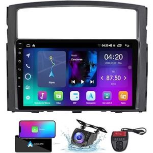 Android 13 GPS-Autoradio voor Mitsubishi Pajero 4 V80 V90 2006-2024 9 inch Touchscreen met Bluetooth/FM RDS DAB+ Radio/Carplay Android Auto/DSP Video Stereo Speler + DVR Achtercamera(NF-2)