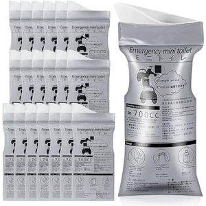 HOMURY Urinezak draagbare natuurlijke champagnezak: 20 stuks 700 ml urinezak toiletten, urinoir braaksel zak, super absorberend urinezakje voor mannen, vrouwen, kinderen, patiënten