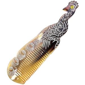 5MOONSUN5 's Ox pauw Hoorn Kam Premium Kwaliteit 100% Handgemaakte Anti Statische Natuurlijke Fijne Hoorn Pocket Kam Met Handvat - Professionele Ontwarrende Massage Fijne Tandkam Een Geweldig Cadeau -