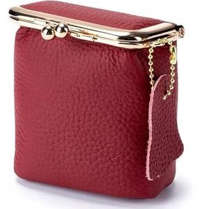 Lippenstifthouder Lippenstiftdoosje, kleine cosmetische tas, gouden hasp-etui, lippenstift organizer, dameslippenstifthouder(Red)