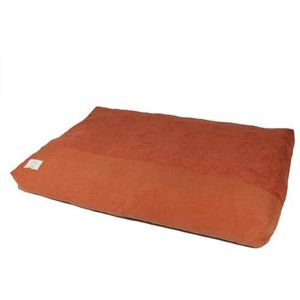 D&D Home, Ellis S Hondenkussen, 70 x 50 x 10 cm, oranje, traagschuim, super comfortabel, wasbaar, met antislip onderkant, kussen voor binnen en buiten geweven