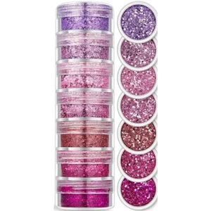 7 kleuren/set stralende glitter pailletten voor feest kerst DIY epoxyhars mal vullen pigment lichaam gezicht nagel haar kunst decor-10