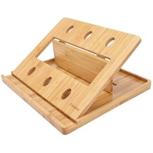 iCozzier Bambus Faltbarer Laptopständer Einstellbare Notebook Tablet Schreibtisch-Wärmeableitungshalterung für Macbook, Netbook, Ultrabook