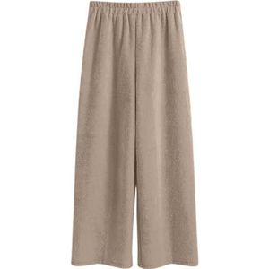 Smbcgdm Casual wijde pijpen broek losse elastische taille broek vrouwen polyester zachte comfortabele broek met voor werk koffie 2XL