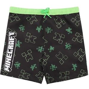 Minecraft Creeper Zwemshort, zwembroek, jongens, groen/zwart, 128