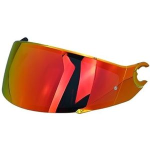 M For SHARK D Skwal D-Skwal 2 Spartan Helm Vizier Volledige Gezicht Vervanging Helm Lens Vizier Accessoires Capacete Voorruit Y (Color : Red Gold)