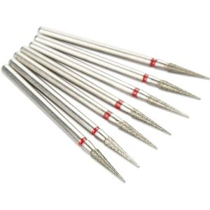 Nagelschuurkop, 7 stuks veelkleurige diamantnagelboortjes for manicure(Silver)