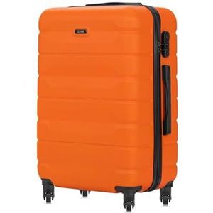 OCHNIK Cabinekoffer, 72 x 47 x 29 cm, harde koffer, reiskoffer met 4 wielen, middelgroot, trolley, handbagage, duurzaam, met ABS, numerieke vergrendeling, oranje, Medium