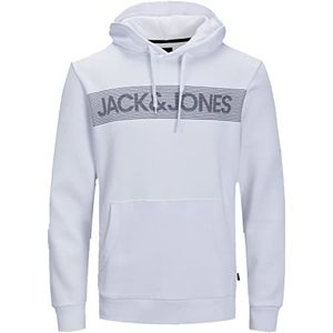 JACK & JONES Heren hoodie sweatshirt Sweat 8u3d, #80 Wit, L