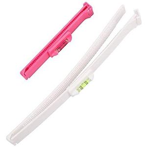 INTVN Haarknipper hulpclip, 2 stuks DIY haarstylingtools instrument tondeuse liniaal professionele tondeuse set voor zelf knippen licht gemaakt roze en wit