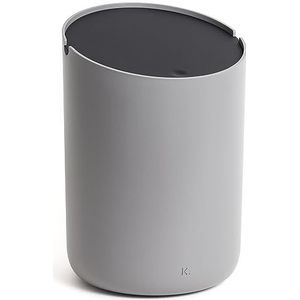 Kazai.® Kleine Tafel Afvalbak 'Tove' - 1,5L | Exclusieve Mini Cosmetica-Emmer Design uit Berlijn | Afvalbak Voor Badkamer, Keuken & Bureau | Antislip, Binnenemmer | Donkergrijs, Zwart