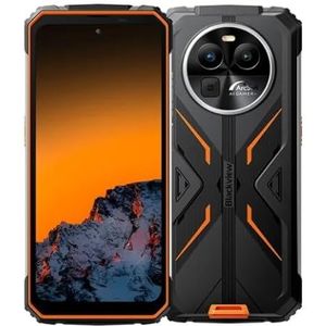 WSFSDAN Blackvie BV8100 Android 14 Waterdichte Smartphone 24 (8+16) GB 256GB 8800mAh 45W Helio G99 120Hz 50MP Camera (oranje)