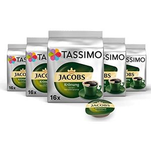 Tassimo Capsules Jacobs kroon 80 koffiecapsules, 5 x 16 drankjes