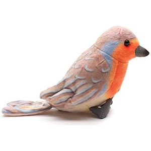 Uni-Toys - Roodborstje - 10 cm (hoogte) - pluche vogel - pluche dier, knuffeldier