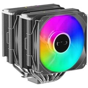 Bovenste afdekking van de S9 EX, CPU-luchtkoeler, dubbele toren, 6 warmtebuizen en ARGB-ventilatoren.