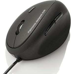 SANWA Ergonomische muis, bekabeld, verticale optische muis voor kleine handen, vermindert vermoeidheid van de pols, 1000/1600 dpi, verstelbaar, 6 toetsen, compatibel met Mac, PC, Windows, Mac OS