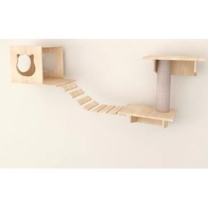 Stevige Kattenwandplanken, Kattentrap voor aan de Muur Met Kattenkrabpaal, Kattenladder, Kattenhuis, Cloud Shelf Board, voor Klimmen Slapen Spelen (Size : Style 1)