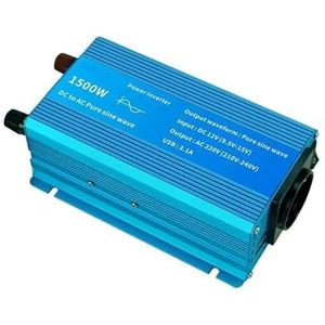 Spanningsomvormer Auto-omvormer Met 31A EU-universeel Stopcontact Omvormer Van DC 12V Naar AC 230V 1000W/1500W/2200W Zuivere Sinusgolf 50Hz/60Hz(1500W 50Hz EU)