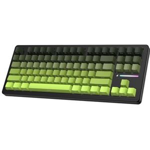 ATTACK SHARK M87PRO TKL Draadloos Mechanisch Gamingtoetsenbord, BT5.0/2.4G/USB-C Bedraad Hot Swap RGB-Toetsenbord Us-Indeling, Lineaire Witte Schakelaar Met Gradiënt Zijprint - Matcha