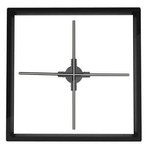 3D Hologram Fan 65cm/25.6in 3D Fan Hologram Projector Met Cover Wifi Reclame Display Projector Led Sign Holografische Lamp Speler Logo Projector voor zakelijke winkelborden, bars, Halloweenfeeste(Blac