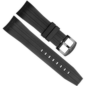 dayeer Rubber Horlogebanden Voor Tissot T055 T055427A PRC 200 T035.617 Horlogeband Waterdicht Mannen Horlogeband met Stalen Gesp (Color : Black, Size : 23mm)