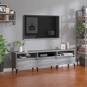 AJJHUUKI Entertainment Centra & TV Stands TV-meubel Grijs Sonoma 150x30x44,5 cm Engineered Houten Meubels