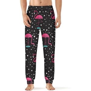 Geometry Flamingo heren pyjama broek zachte lounge broek met zak slaapbroek loungewear