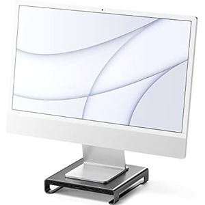 Satechi Type-C Aluminium Monitor Standaard Hub Met USB-C Data, USB 3.0, Micro/SD Kaartsleuven & 3.5Mm Koptelefoon Aansluiting - Voor Apple Studio Display, iMac M1, iMac, iMac Pro (Ruimte Grijs)