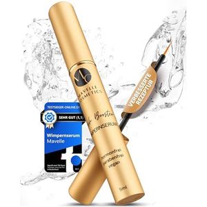Mavelle Lash Booster Wimperserum, testwinnaar [hormoonvrij & veganistisch], snelle werking voor laagjes, dichte wimpers, wimpergroei + meer zwaai - nu testen