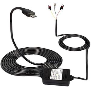 MEIRIYFA Dash Cam ACC hardwire kit, micro USB hardwire dashcam kit step-down kabel, 12V-24V naar DC 5V 3A Car Dash Charger netsnoer - 3,5 m