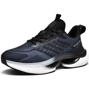 Loopschoenen for heren, ademende trainingssneakers van mesh, mode sportjoggingschoenen, lichtgewicht wandelschoenen met demping (Color : Black, Size : 41 EU)