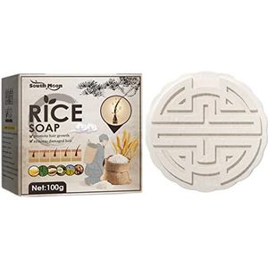 3 Rijst Water Shampoo Bar - Solid Rice Water Shampoo Bar voor haargroei - Hydraterende, voedende, solide shampoo en conditioner voor droog beschadigd haar, oplossing voor haarverlies