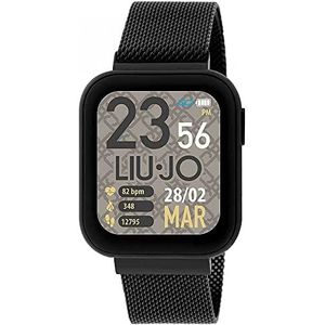 Liu Jo SWLJ023 Unisex Smartwatch Tiener Zwart met Stalen Band Case Diameter: 43 x 35 mm