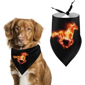 Fiery Hengst Paard Huisdier Sjaal Kerchief Driehoek Hond Bandanas Accessoires Voor Kleine Tot Grote Honden Puppy Katten