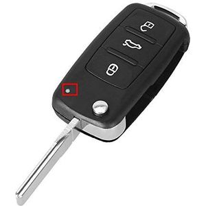 PHONILLICO Sleutelhoes voor VW Polo 5 Golf 5 Passat Jetta Beetle Scirocco EOS Touran Caddy Sharan T5 Tiguan Skoda Citigo Fabia Seat Ibiza Leon Altea - afstandsbediening met 3 knoppen