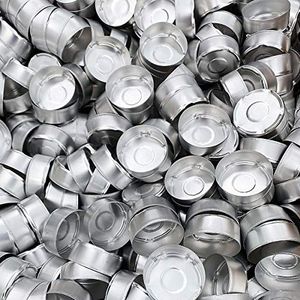 NKlaus 200 st. standaard theelichthouders Ø 37,5mm voor theelichten aluminium kaarsenhouder lege theelichtdoos DxH 3,75x1,5cm theelichthouder theelichtschaal 1212