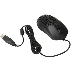 Bedrade Muis, Programmeerbare Toetsen Computermuizen Plug-and-play RGB-verlichte Kabel van 1,2 M voor School (Zwart)