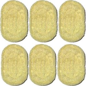 6 stuks 100% natuurlijke exfoliërende loofah multifunctionele zeepspaarbundel - Douche Scrubber Spons Badborstel - Zeepbakje Zeephouder Accessoire - Zeepmat Vulstuk - Pouch Houder voor Douchebad